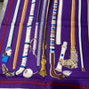 HERMES 愛馬仕 紫色白馬大絲巾
