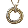 CARTIER 卡地亞 B7058700 TRINITY DIAMOND NECKLACE 18K 項鍊 PG WG YG 鑽石