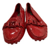 LOUIS VUITTON 路易威登 OXFORD FLAT 平底樂福鞋 漆皮 紅色 SIZE 38