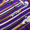 HERMES 愛馬仕 紫色白馬大絲巾