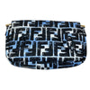 FENDI 芬迪 Baguette MINI 法棍包 肩背包 尼龍 老花 粉藍色 金釦