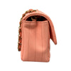 CHANEL 香奈兒 CLASSIC FLAP MINI20 V型紋 皮革 鏈條包 粉色