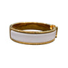 HERMES 愛馬仕  CLIC H BRACELET 琺瑯手環 白色 鍍金