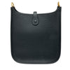 HERMES 愛馬仕 K刻 MINI EVELYNE 16 牛皮 黑色 金釦
