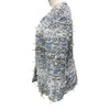 CHANEL 香奈兒 2018 SPRING-SUMMER FANTASY TWEED COLLARLESS JACKET  藍白幻彩緞帶斜紋軟呢無領外套