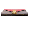 LOUIS VUITTON 路易威登 M58414 PALLAS MONOGRAM PVC帆布 長夾 紅色皮拚老花