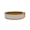 HERMES 愛馬仕  CLIC H BRACELET 琺瑯手環 白色 鍍金