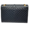 SAINT LAURENT 聖羅蘭 354118 CASSANDRE CHAIN BAG 荔枝皮革 鍊帶 肩背包 黑