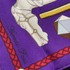 HERMES 愛馬仕 紫色白馬大絲巾