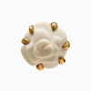 CHANEL 香奈兒 山茶花系列耳釘 18K 白陶瓷