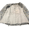 CHANEL 香奈兒 2018 SPRING-SUMMER FANTASY TWEED COLLARLESS JACKET  藍白幻彩緞帶斜紋軟呢無領外套