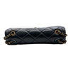 CHANEL 香奈兒 肩背包 2015/2016 秋冬系列 Tricolor Quilted Small Double Flap Bag  黑/灰褐/棕 復古金釦