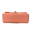 CHANEL 香奈兒 CLASSIC FLAP MINI20 V型紋 皮革 鏈條包 粉色