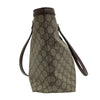 GUCCI 古馳 GG CANVAS TOTE BAG 帆布老花托特包 棕色 金釦