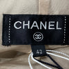 CHANEL 香奈兒 18年橘色粗花尼蒙太奇套裝_下身 金釦 42