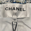 CHANEL 香奈兒 2018 SPRING-SUMMER FANTASY TWEED COLLARLESS JACKET  藍白幻彩緞帶斜紋軟呢無領外套