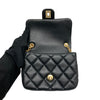 CHANEL 香奈兒 肩背包 AS3828 羊皮 黑色 金釦
