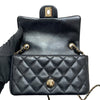 CHANEL 香奈兒 CLASSIC FLAP BAG 18 翻蓋側背包 羊皮 黑色 金釦
