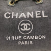 CHANEL 香奈兒 Deauville MM  沙灘包 深藍 帆布 金釦