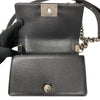 CHANEL 香奈兒 THE BOY BAG MINI 黑色 荔枝皮 魚子醬皮 銀釦