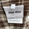 MIUMIU 繆繆 羊毛格紋短版襯衫 棕色 SIZE 36