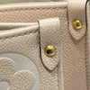 LOUIS VUITTON 路易威登 OnTheGo 壓紋托特包 米白 金釦