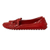 LOUIS VUITTON 路易威登 OXFORD FLAT 平底樂福鞋 漆皮 紅色 SIZE 38