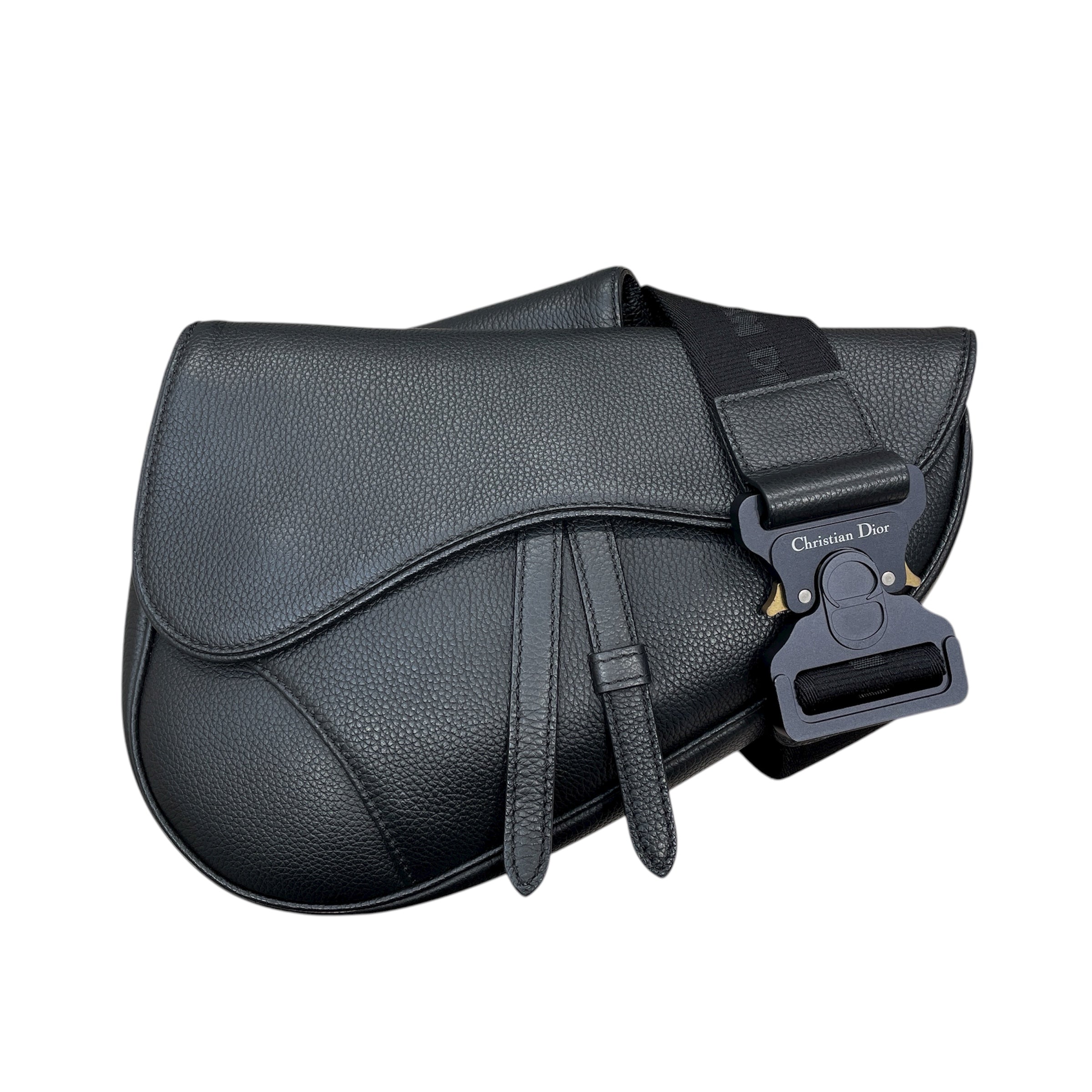 DIOR 迪奧 SADDLE 馬鞍包 皮革 黑色
