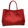 HERMÈS GARDEN PARTY 36 紅色 皮革 銀釦