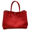 HERMÈS GARDEN PARTY 36 紅色 皮革 銀釦