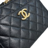 CHANEL 香奈兒 HANDLE 化妝箱包 荔枝皮 黑色 金釦