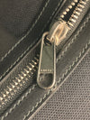 GUCCI 古馳 Supreme 斜背信差包 拼接牛皮織帶 帆布  黑灰 銀釦