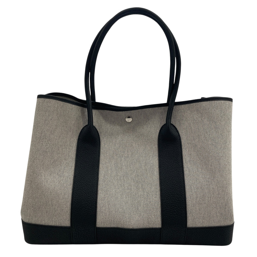 HERMÈS NEO GARDEN PARTY 43 灰色 帆布 銀釦