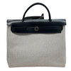 HERMES 愛馬仕 HERBAG 30 側背包 帆布×皮革 黑色 銀釦