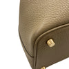 HERMÈS PICOTIN LOCK 18 風衣灰色 皮革 金釦