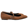 HERMES 愛馬仕 H242047Z 1W400 JANE BALLET FLAT 珍妮鞋 皮革 金棕色 銀釦