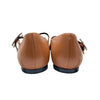 HERMES 愛馬仕 H242047Z 1W400 JANE BALLET FLAT 珍妮鞋 皮革 金棕色 銀釦