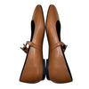 HERMES 愛馬仕 H242047Z 1W400 JANE BALLET FLAT 珍妮鞋 皮革 金棕色 銀釦