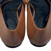 HERMES 愛馬仕 H242047Z 1W400 JANE BALLET FLAT 珍妮鞋 皮革 金棕色 銀釦