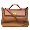 HERMES 愛馬仕 24/24 29 兩用包 皮革 金棕 金釦