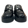 PRADA 普拉達 1D246M CHOCOLATE BRUSHED LEATHER LOAFERS 樂福鞋 拋光皮革 黑色