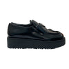 PRADA 普拉達 1D246M CHOCOLATE BRUSHED LEATHER LOAFERS 樂福鞋 拋光皮革 黑色