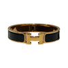 HERMES 愛馬仕 H700001F 01 CLIC H BRACELET 鍍金手鐲 琺瑯 黑金