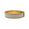 HERMES 愛馬仕 H700001F 31PM CLIC H BRACELET 鍍金手鐲 琺瑯 白/金色