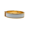 HERMES 愛馬仕 H700001F 31PM CLIC H BRACELET 鍍金手鐲 琺瑯 白/金色