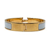 HERMES 愛馬仕 H700001F 31PM CLIC H BRACELET 鍍金手鐲 琺瑯 白/金色