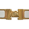 HERMES 愛馬仕 H700001F 31PM CLIC H BRACELET 鍍金手鐲 琺瑯 白/金色