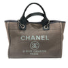 CHANEL 香奈兒 AS3257 DEAUVILLE TOTE 托特海灘包 帆布 灰紫色 銀釦