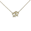 TIFFANY&CO. 蒂芙尼 緞帶雙心項鍊 K18YG