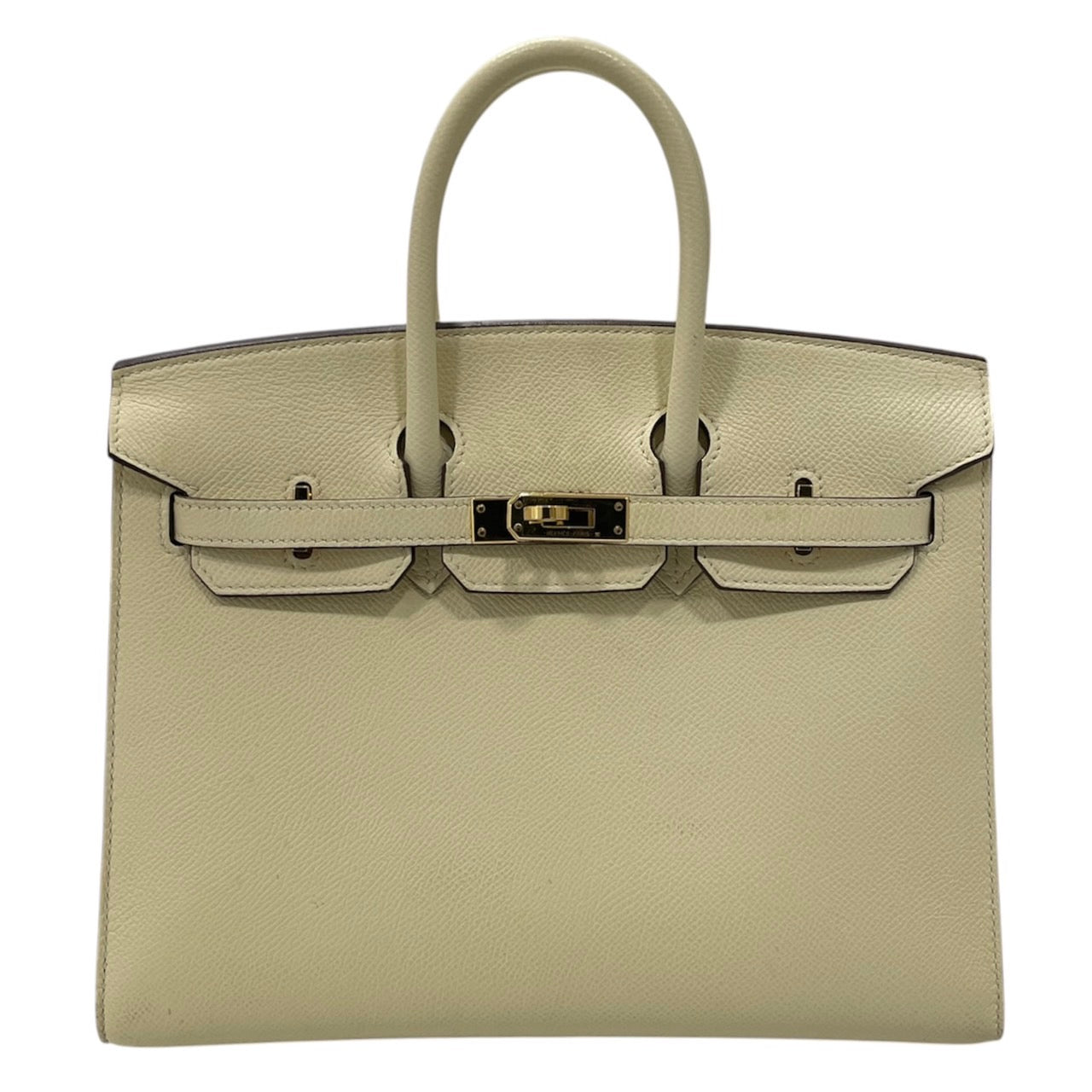 HERMES 愛馬仕 BIRKIN 25 柏金包 EPSOM 奶油白 金釦